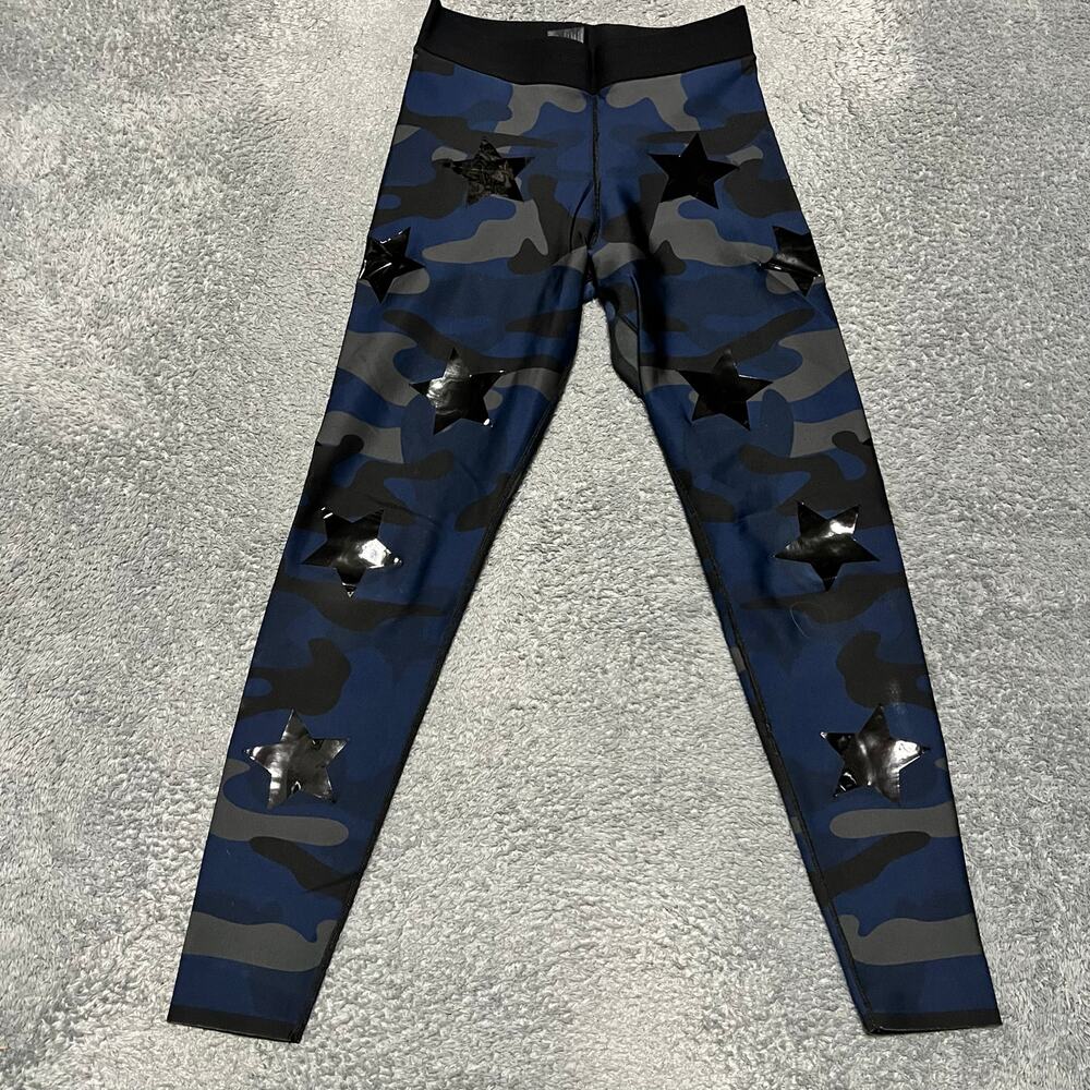 Ultracor Leggings Pants Womens Medium Blue Black Stars